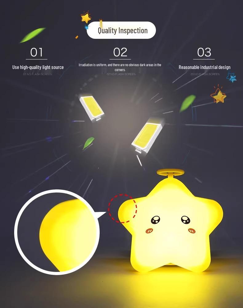 Guardian Star Bedside Table Lamp - Creative Plug-in Night Light for Bedroom