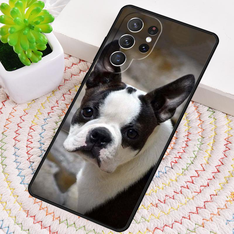 Boston Terrier Dog Puppy Phone Case for Samsung Galaxy note 10 pro S26 Ultra S23 S24 FE S25 S21 S22 PLUS shockproof Cove