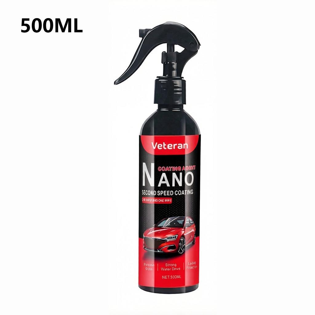 Car Nano Coating Spray - 500ml 1 Minute Shine, Water Repellent, Gloss Enhancer for Auto Paint Protection