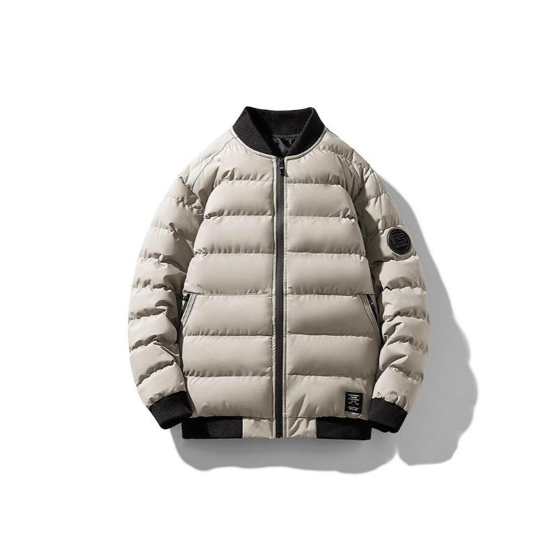 

New Winter Cotton Jacket Casual and Versatile Wear-resistant Baseball Collar Outdoor Sports Jacket XXXXL серый