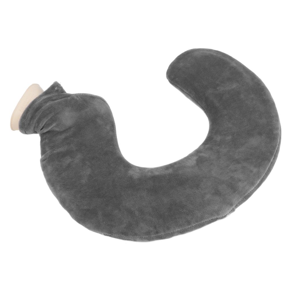 U Shaped Hot Water Bottle Warm Neck Soft Rubber Hot Water Bag with Detachable Cloth Cover