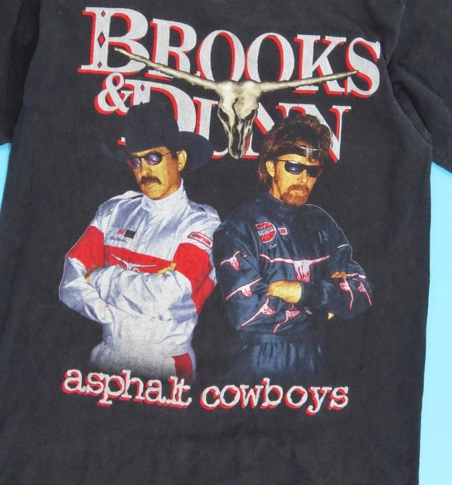 

Винтажная футболка Brooks & Dunn Asphalt Cowboy Унисекс Концерт S до 4XL XL