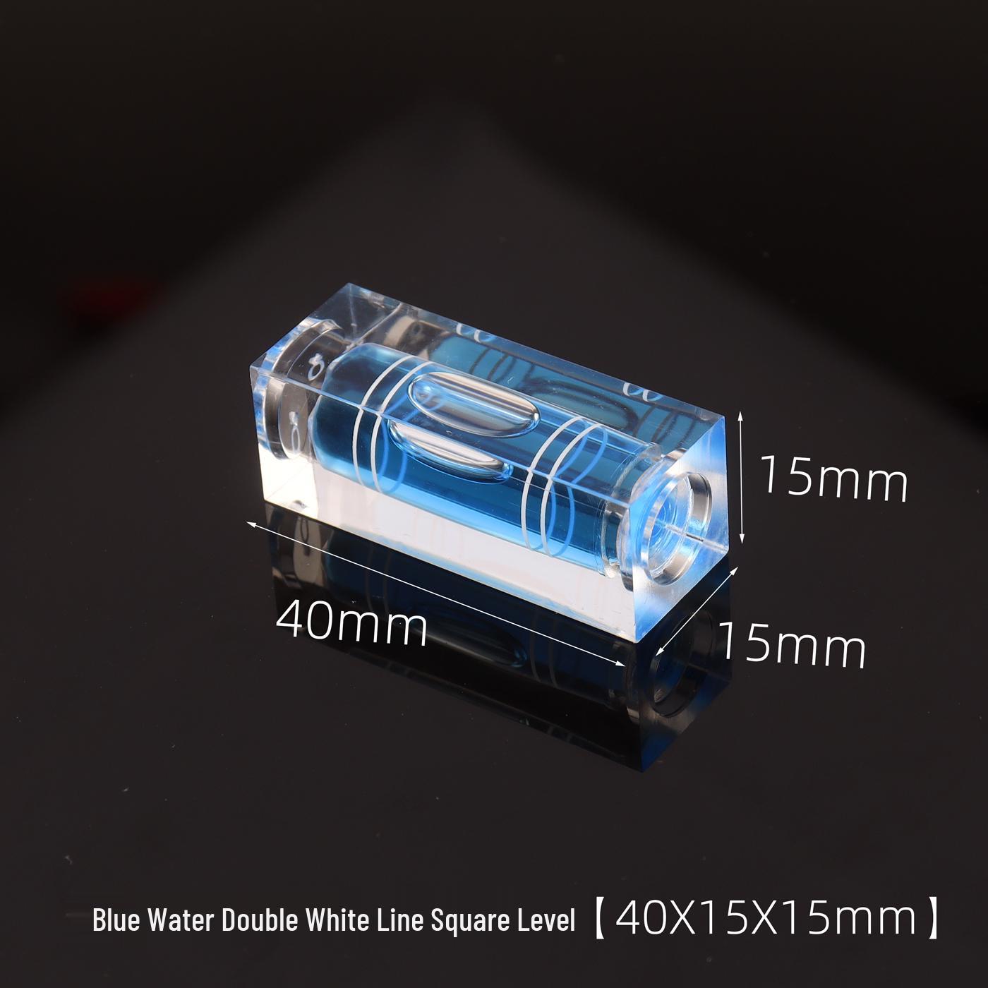 

High Precision Mini Acrylic Level with Transparent Blue and White Double Lines