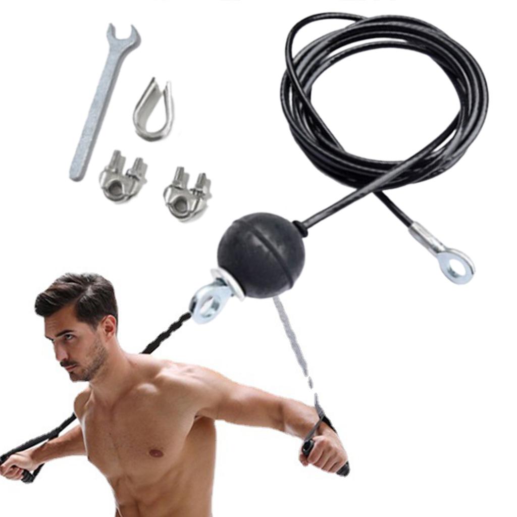 Náhradní fitness kladkový systém Gym lanko Ocelové lanko Šňůra pro domácí posilovnu Odolné kladkové lanko Gym lanko Ocelové lanko