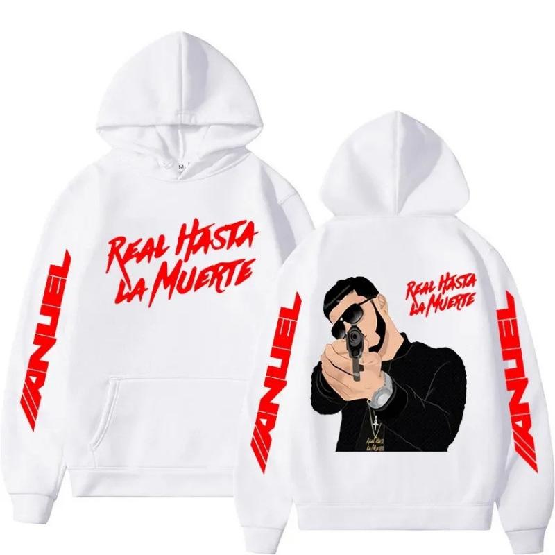 Anuel AA European Fit: Real Hasta La Muerte Print Oversized Tee