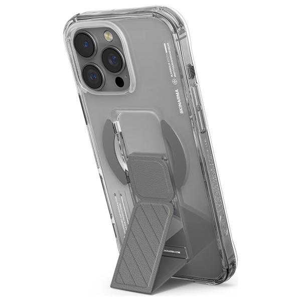 Skinarma Etui Axon Iphone 16 Pro 6.3    Magnetic Charging + Grip Stand Titanium