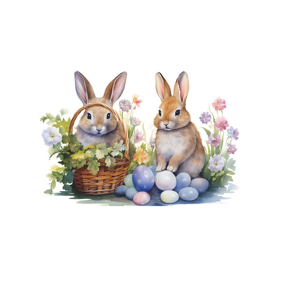 

Милый Зайчик с Цветочной Корзинкой Наклейки на Выключатель причудливые Зеленые Листья Настенные Наклейки для Декора Гостиной и Прихожей 10.5x14.5CM разноцветный