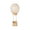 Pastoral Hand-woven Valentine's Day Children's Room Wall Hanging Rattan Hot Air Balloon Flower Basket Wall Decoration Basket