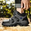 39-48 Uomo Taglie Forti Scarpe alla Moda High Top per Escursionismo e Alpinismo all'Aperto con Imbottitura in Cotone Peluche Scarponi da Neve