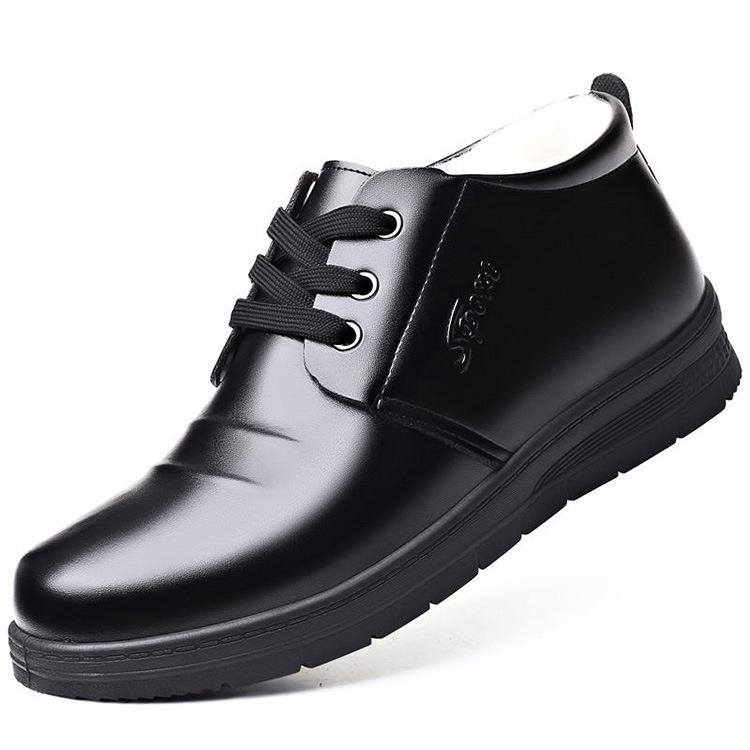 Модные новые зимние уличные мужские кожаные ботинки — фото 5