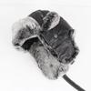 New Russian Men Winter Real Rex Rabbit Fur Bomber Hats Man Warm Fluffy Natural Fur Hat Male Real Sheepskin Leather Caps