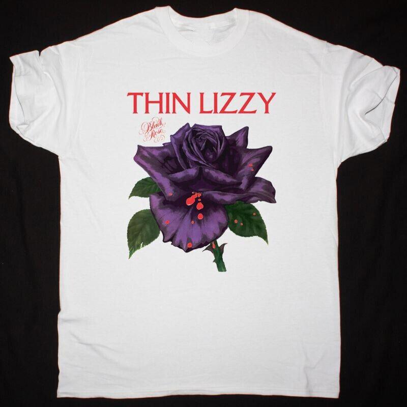The Black Rose Tour Thin Lizzy Cotton White All Size Unisex Shirt TU099 S