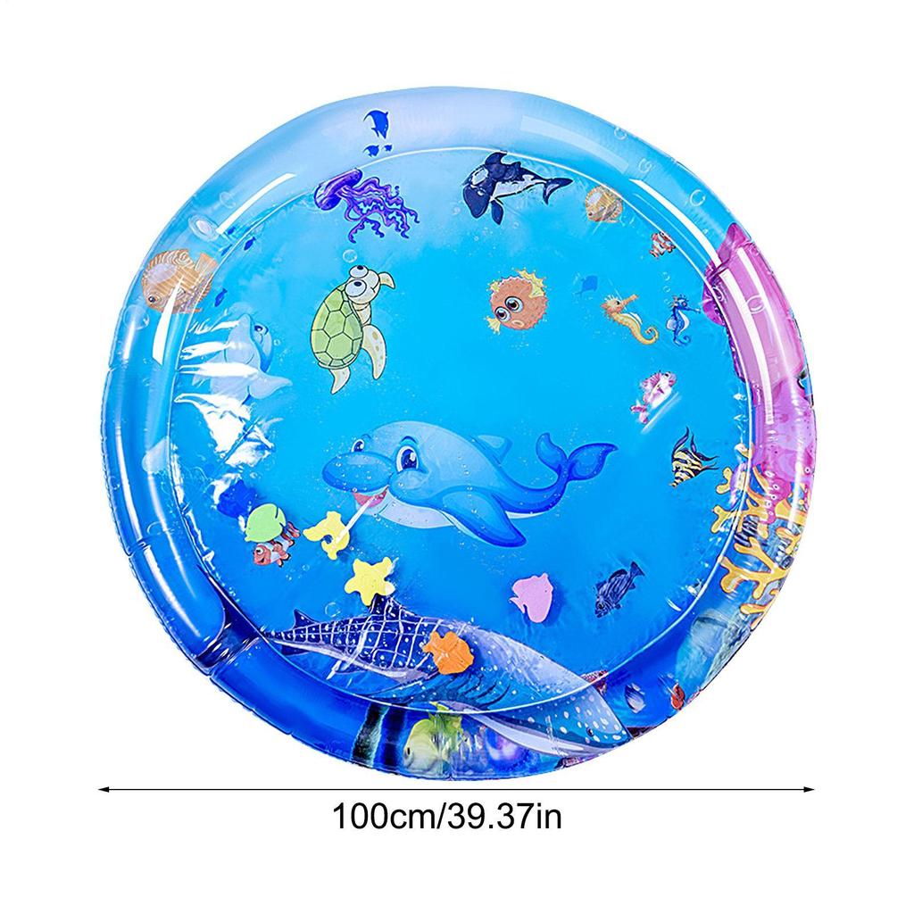 100cm Water Sensory Play Mat Thickened Inflatable Water Mat For Cat And Dog Pet Playmat With Sea Ocean Theme Sensory Water Pad