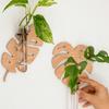 Leaf-Shaped Wooden Plant Shelf Wall Decoration
