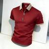 New Style Fashionable Men's Shirt Summer Lightweight Casual Business Collar Short-sleeved T-shirt