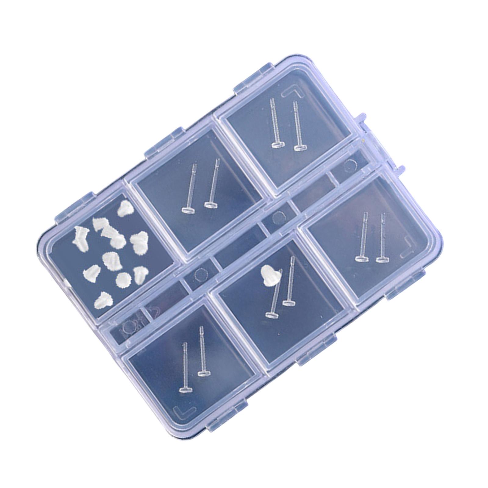 

Набор прозрачных пластиковых серег для чувствительной кожи. Удобная посадка с застежками-грибочками. Идеально подходит для ношения в течение всего дня. 1