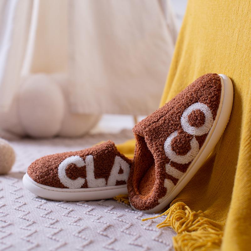 Women s Winter Plush Cotton Slippers - Thick-Soled, Squishy, Velvet-Lined for Indoor Warmth