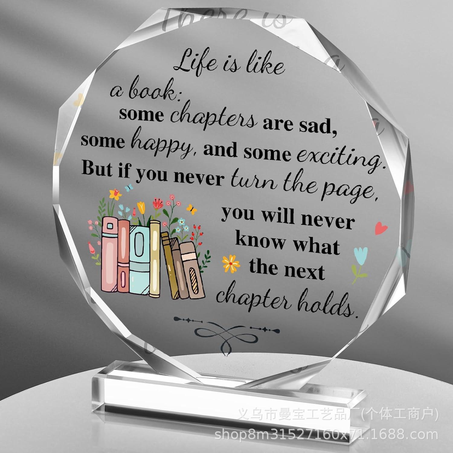 Inverted Nine Sided Shape Acrylic Table Top Decoration Ornament Gift High Transparency Funny Office Home  Acrylic Signs Decor