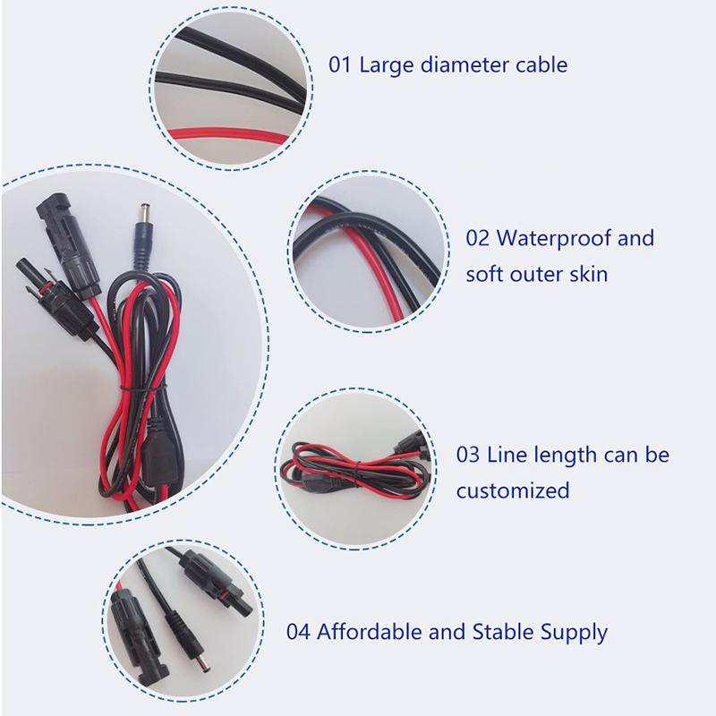 Mc4 To Dc 5521 Adapter 1.5M Extend Output Cable For Solar Panel Power Connector For Motor Home For Yacht