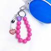 Kitschige Farbe Herz Perlen Schlüsselanhänger Schlüsselanhänger