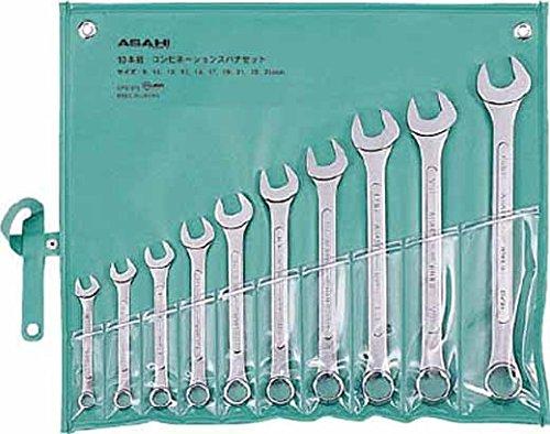 

ASH Combination Wrench Set of 10, JIS 8-24mm (Panel Type), CPS1010