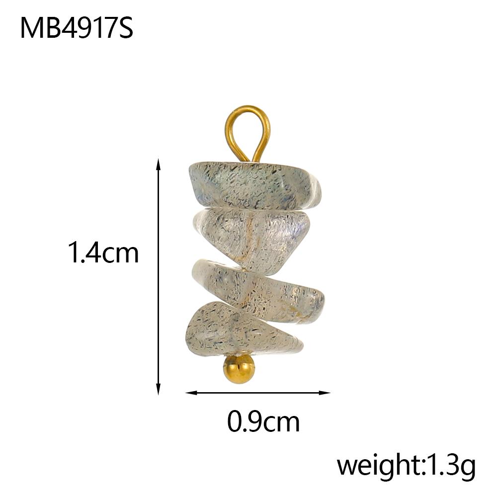 CARLIDANA Rainbow Color Beaded Charm Natural Stone Pendant Beads with Nine Needle Pin for Necklace Earrings DIY Jewelry Making