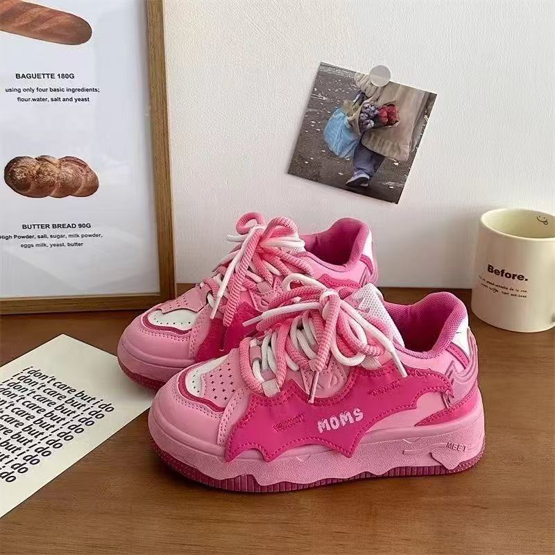 Dragon fruit bat dopamine high street skateboard bread shoes platform casual versatile campus school board shoes white shoes