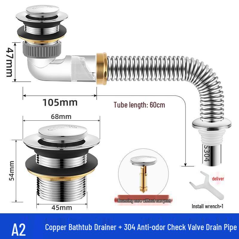 TaiJuFu A2 Bathtub Pop-up Drain Kit