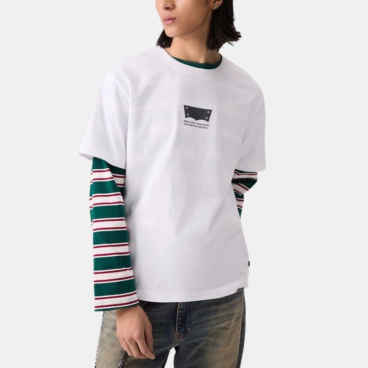 Levi's T-Shirts Men's White Crew Neck Moderate Straight Fit 002X5-0001
