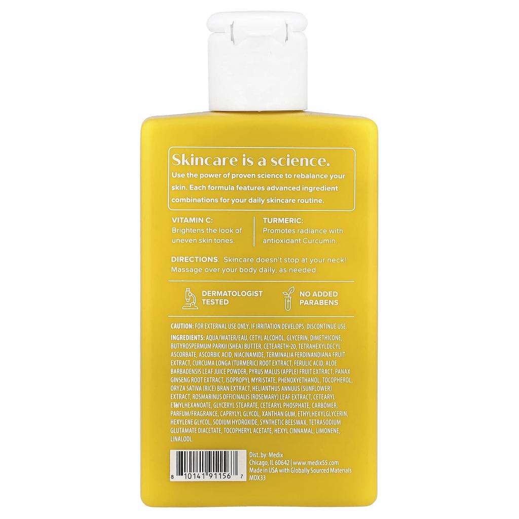 Medix 5.5, Body Cream, Vitamin C + Turmeric, 89ml (3 fl oz)