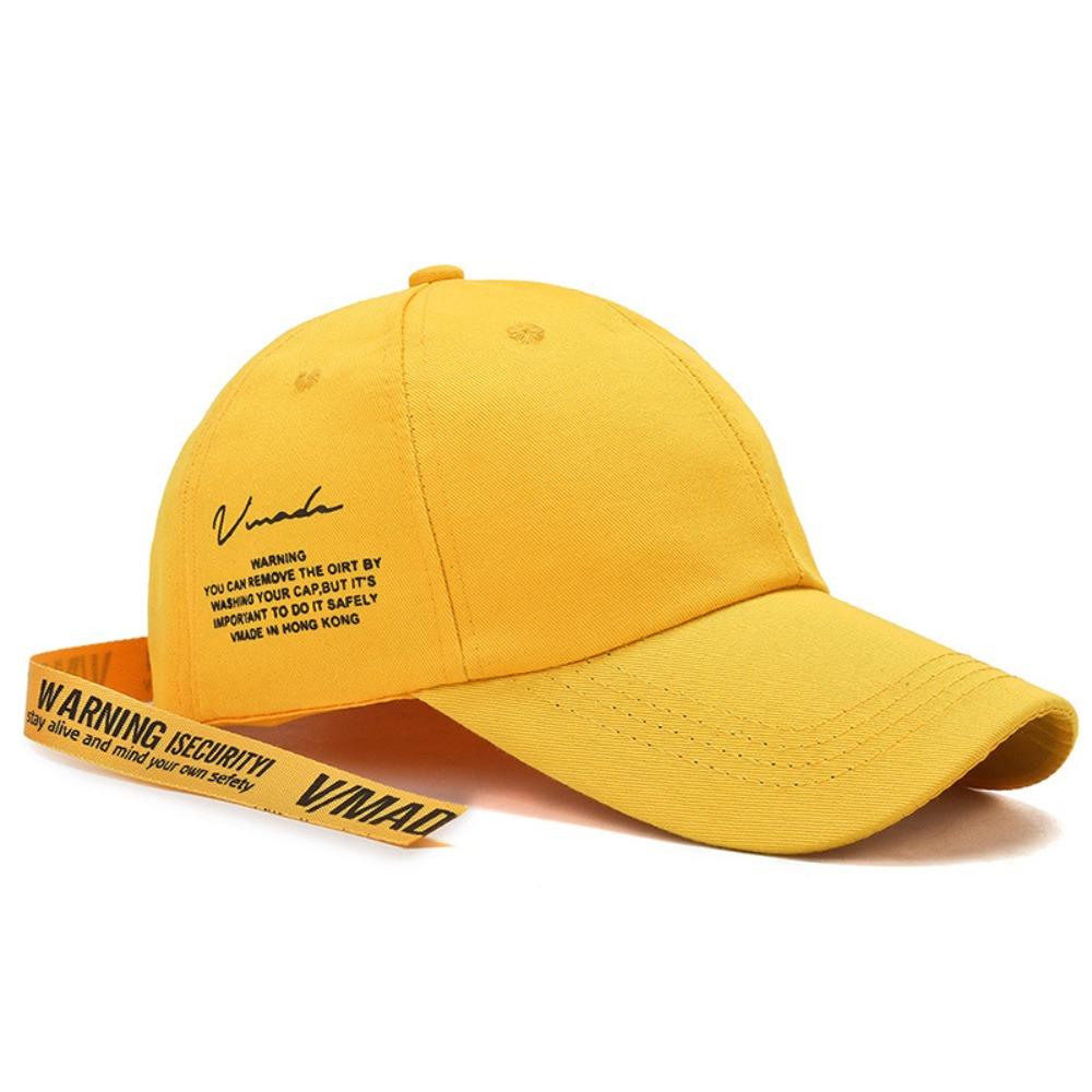 Adjustable Baseball Cap Cotton Long Ribbon Hat Stylish Punk Caps Punk Style