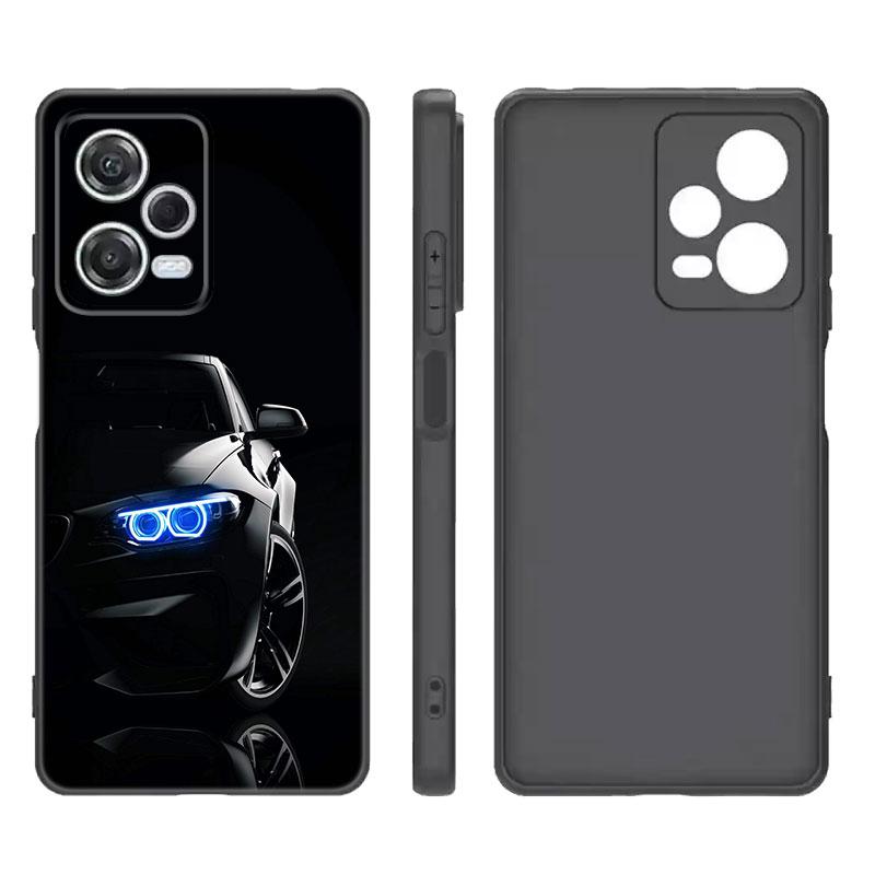 Sports Cool Car Black Silicone Phone Case For Xiaomi Redmi Note 9 10 11 11S 11T 12 13 Pro 5G Plus 9S 10S 12S