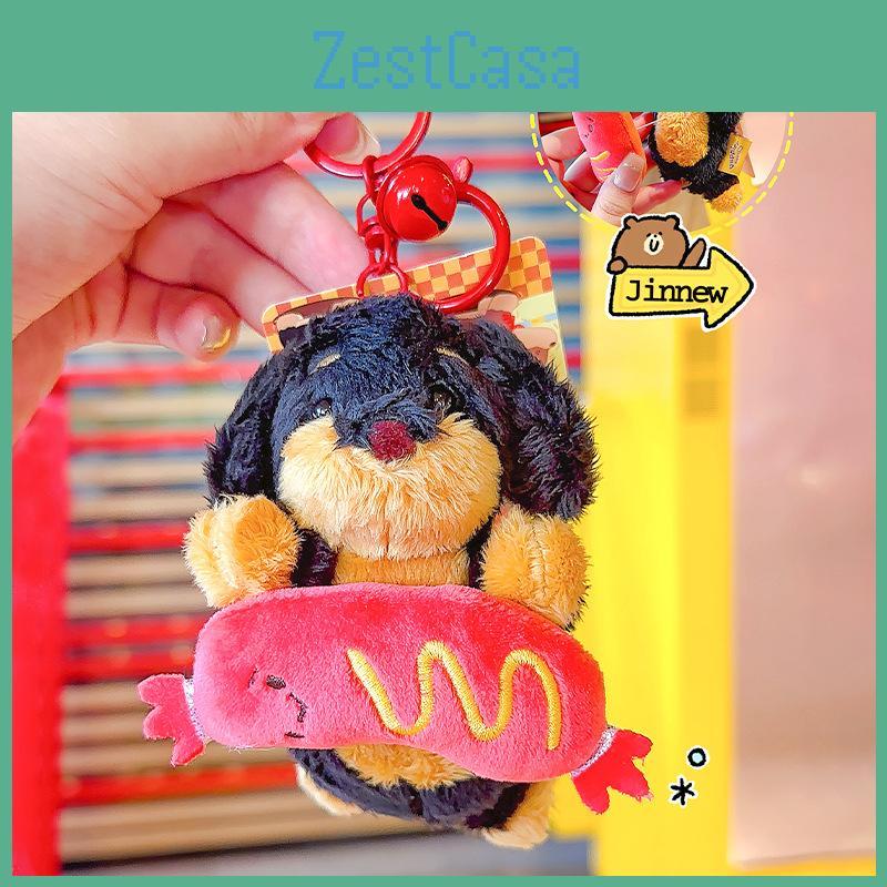 Peps Sausage Adorable Dog Plush Keychain Fun And Whimsical Keyring For Enthusiasts Dog
