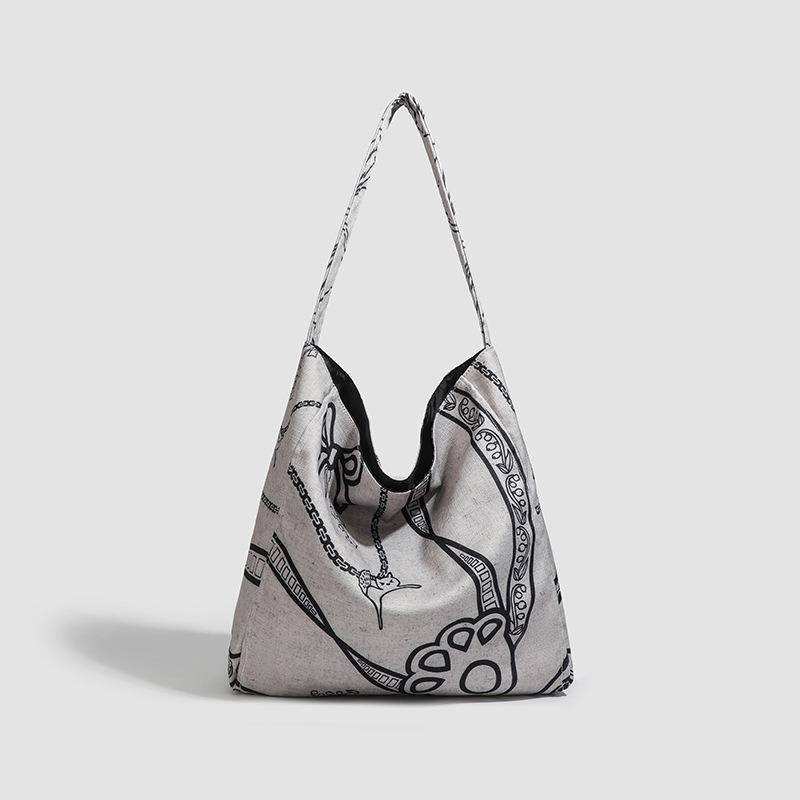 Large Capacity Tote Bag Commuter Handbag Trendy Bag 2025 New Canvas Bag Design Women Simple Versatile Shoulder Bag