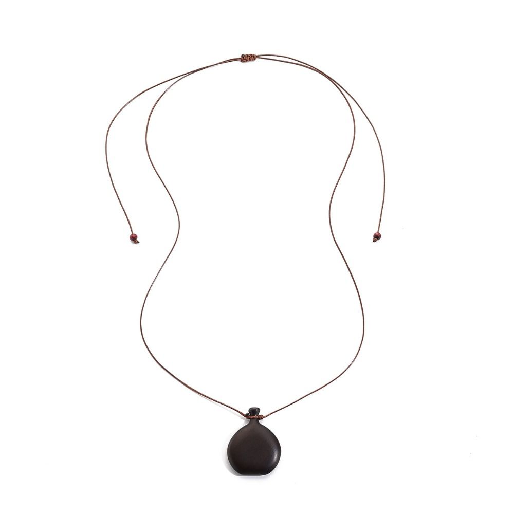 Collier Chaîne Pull Couleur Noire Accessoires Bijoux en Bois Nouveau Collier Flacon Saint-Valentin
