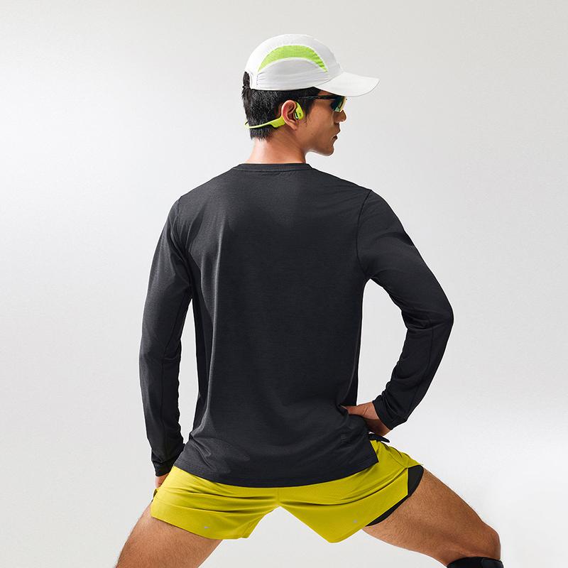 Anta Breathable Sun Protection Long Sleeve T-Shirt Men tops Black Gray 952635405-2