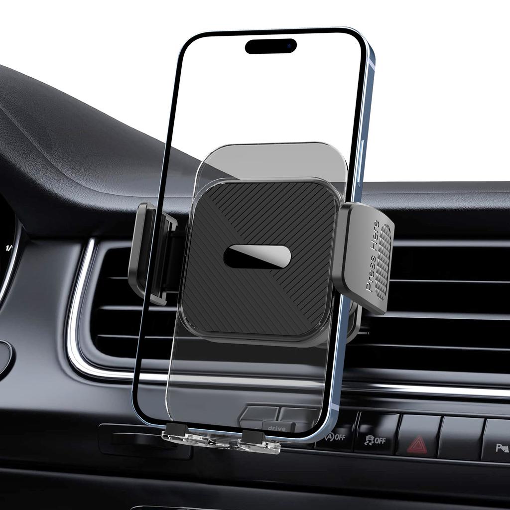Car Air Vent Phone Holder, 360° Rotating Clip-on Mount for Dashboard Vent, Universal Navigation Stand for iPhone Samsung Android