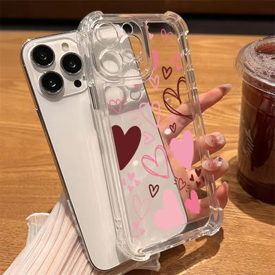 Husă Telefon Drăguță Inimă de Iubire Transparentă Pentru iPhone 17 Pro Max 11 12 13 14 Plus 15 16 Pro 17 Air X XR XS Silicon Capac Transparent
