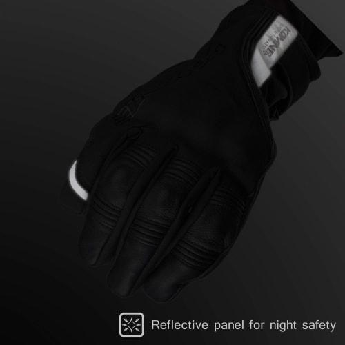 KOMINE Motorcycle Protect Touring Winter Gloves Black L GK-836 1281 Waterproof Cold Protection Carbon Stretch Material Protector for Autumn, Winter, a