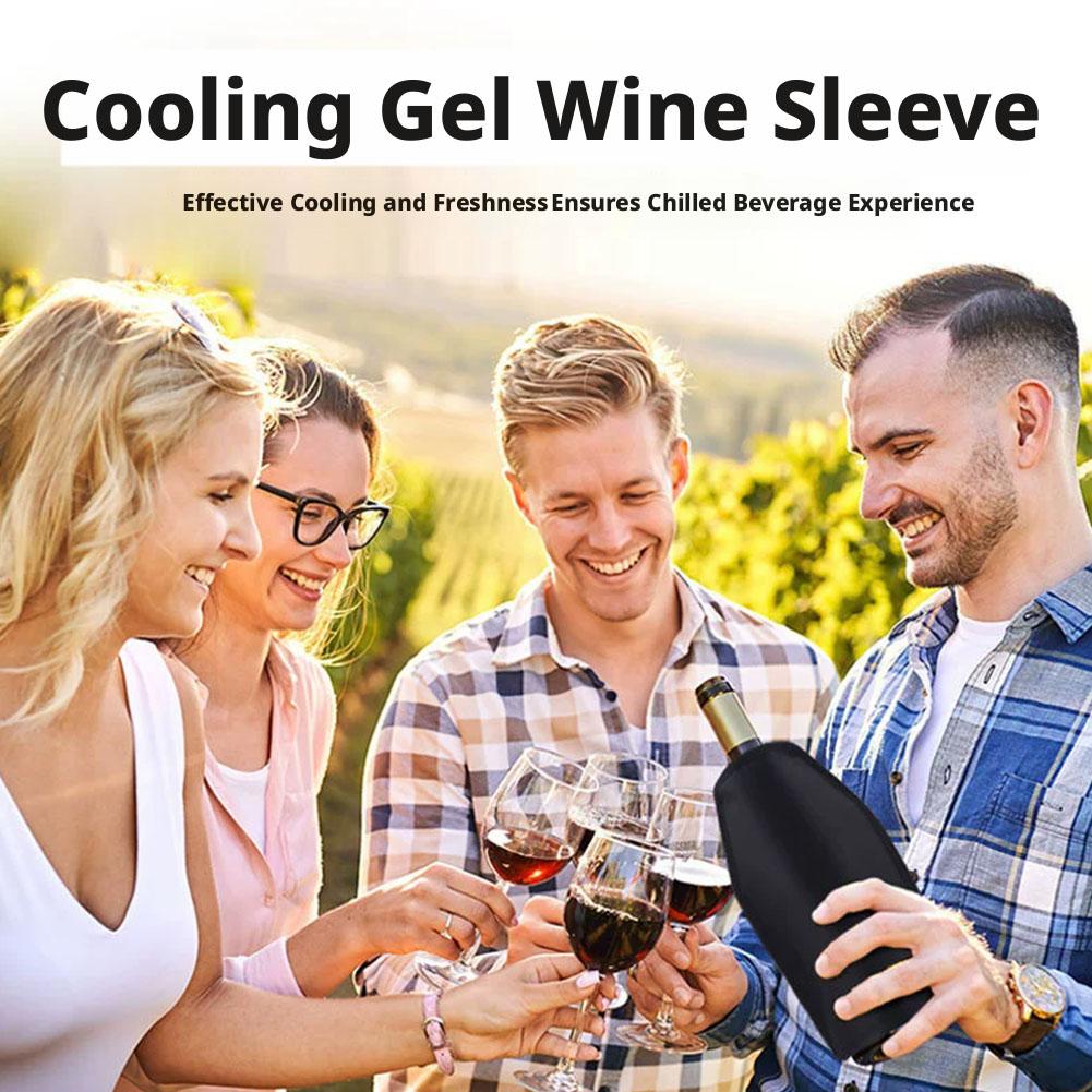 Wine Cooling Holder Ice Bag Jelly Picnic Beverage Soft Drink Rack Bar Tools Nylon Wine Cooler Sleeve For Beer Champagne Bucket