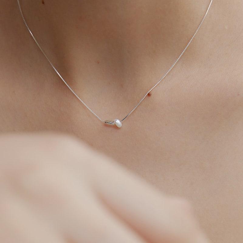 

Primaute [SILVER925]Petit Pearl Oval Necklace ONE(PRN288)