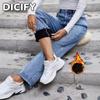 Calças e Capris Casuais Femininos DICFY com Estampa Lisa