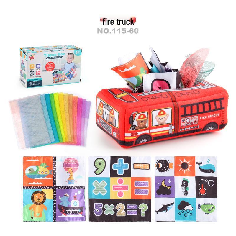 Indestructible Baby Tissue Box Toy: Early Learning Pull-Out Tissues for Ages 0-1