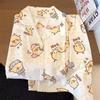 1011 Summer can wear small yellow chicken pajamas women's summer short-sleeved shorts set girl loungewear two-piece set
