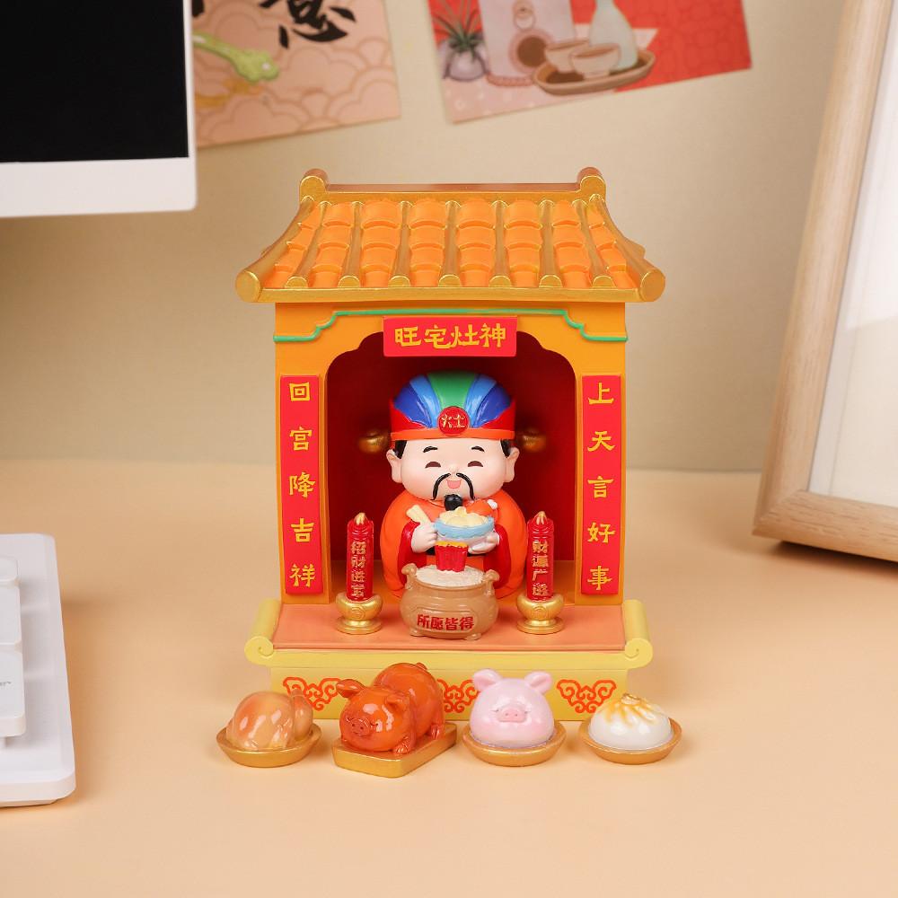 Resin God Statue Gift For Office Home Decor With Wealth God Figurine For Celebrations And Gifts