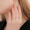 J.Lauren White Cubic Rectangular Silver Ring R0614