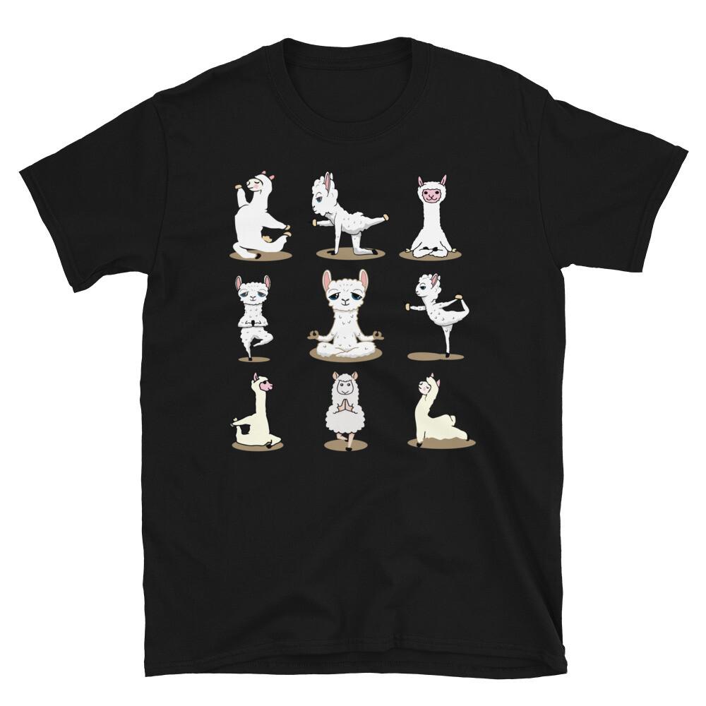 Llama Yoga Poses Funny YOGA Peace Summer Namaste T-Shirt