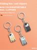 3 pcs Folding Nail Clipper with Keychain, Stainless Steel Nail Scissors, Mini Ornament