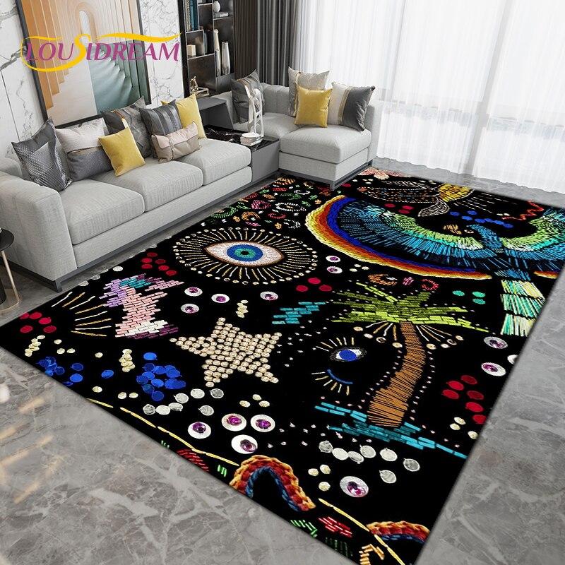 Pentagon Five-pointed Star Area Rug,Carpet Rug for Living Room Bedroom Sofa,Kitchen Bathroom Doormat Non-slip Floor Mat Gifts