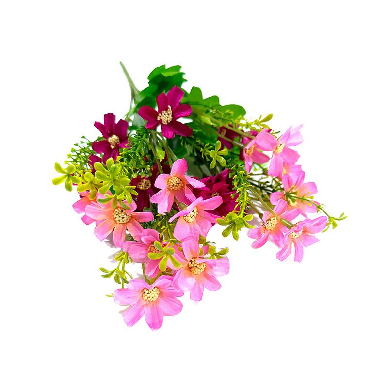 Artificial Flowers Artificial Small Daisy Simulation Green Plant Jumping Orchid Fake Flowers Bundle Wedding Home Silk Flower Decorative Props